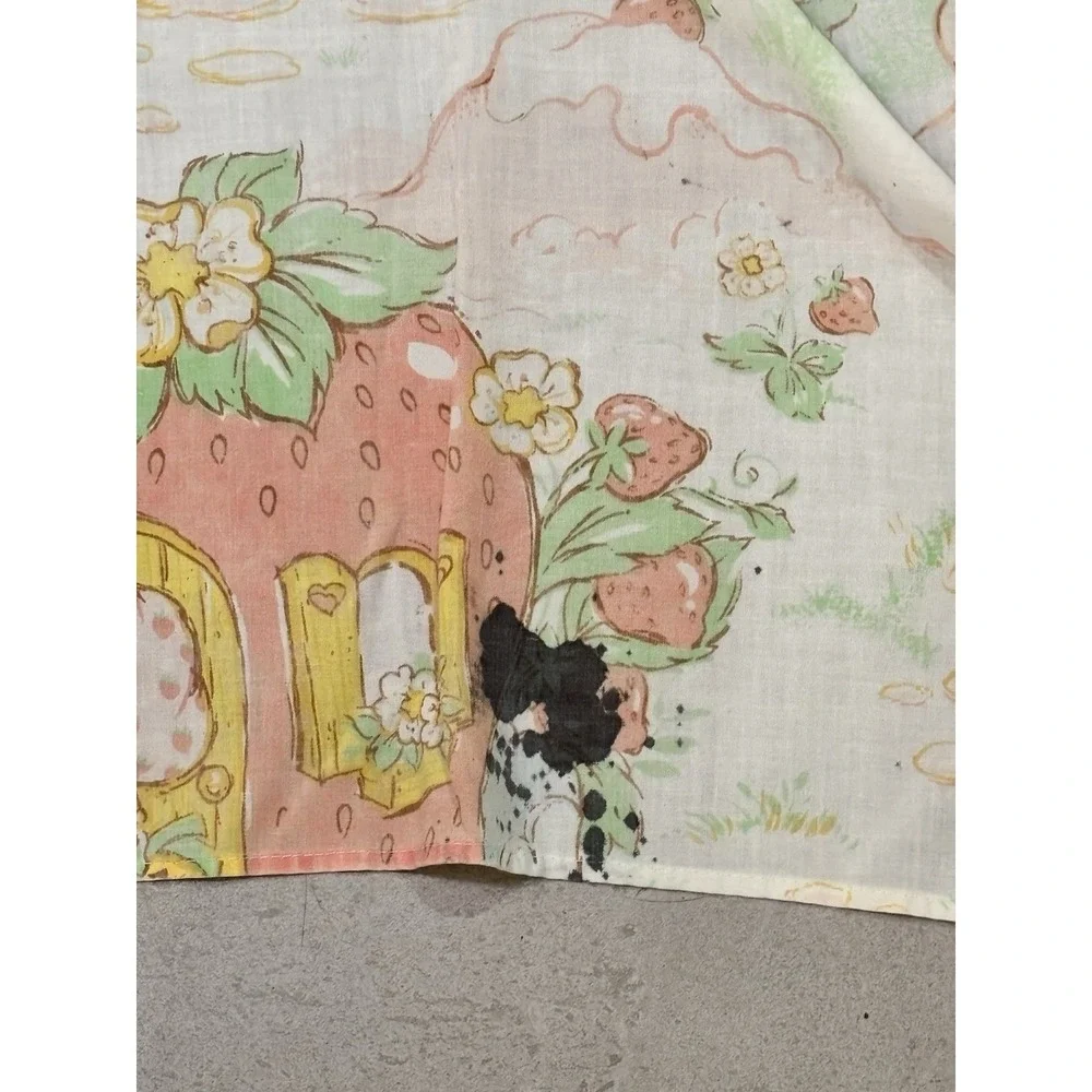 Vintage Strawberry Shortcake Twin Flat Sheet
